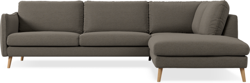 Madison Lux - 3-sits soffa med divan höger - Brun