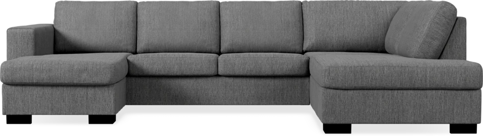 Nevada - 3-sits soffa med schäslong vänster och divan höger - Grå