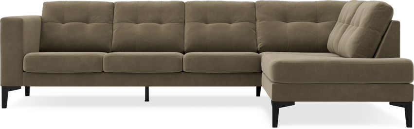 Rio - 3-sits soffa med divan höger - Grön