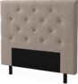 Delux Pikerad Låg - Sänggavel, 90-210 cm - Beige