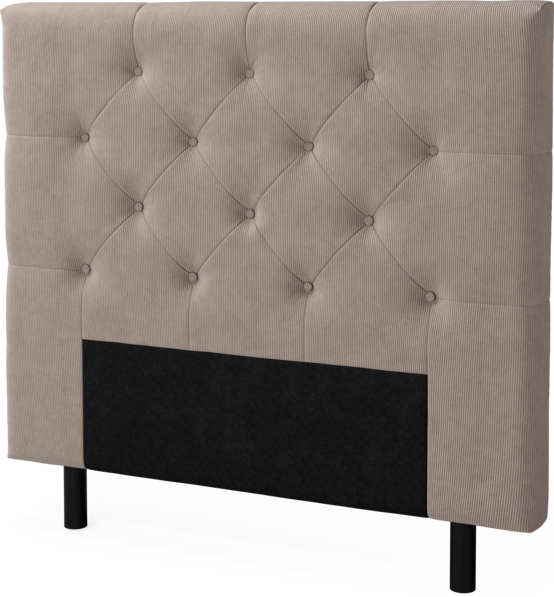 Delux Pikerad Låg - Sänggavel, 90-210 cm - Beige