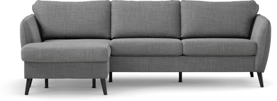 County - 3-sits soffa med flyttbar schäslong - Grå