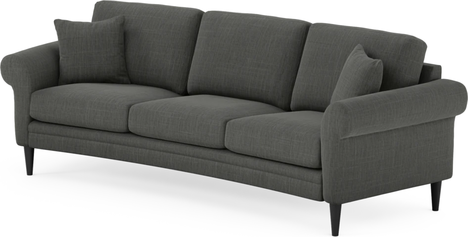 Eden - 3-sits soffa svängd - Grå