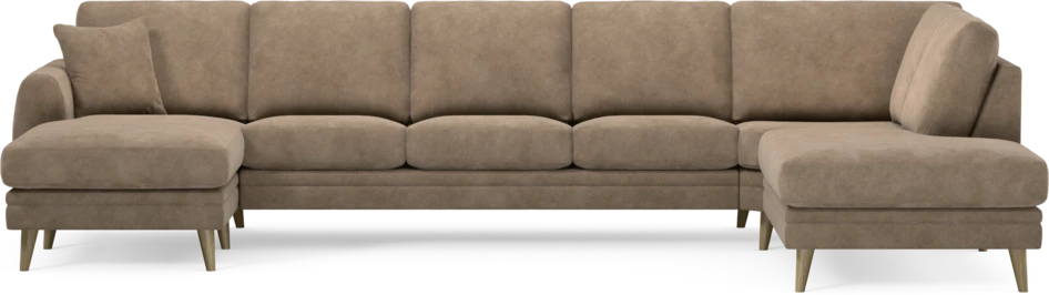Eden - 3-sits soffa med schäslong vänster och divan höger - Beige