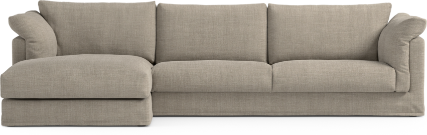 Cherrie Klädsel -  3-sits soffa med schäslong vänster - Beige