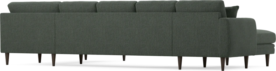 Eden - 3-sits soffa med schäslong vänster och divan höger - Grön