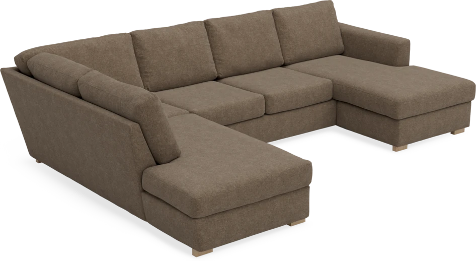 Friday - 3-sits soffa med divan vänster och schäslong höger - Brun