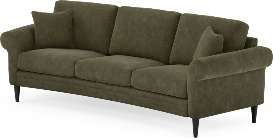 Eden - 3-sits soffa svängd - Grön