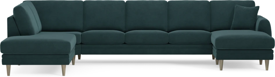Eden - 3-sits soffa med divan vänster och schäslong höger - Blå