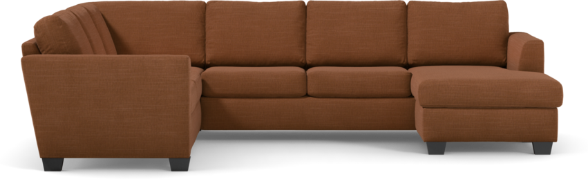 Friday - Hörnsoffa, 2+3-sits med schäslong höger - Orange