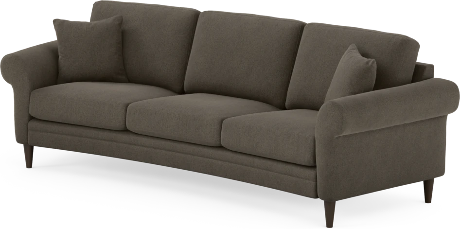 Eden - 3-sits soffa svängd - Brun