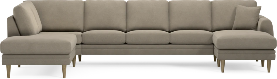 Eden - 3-sits soffa med divan vänster och schäslong höger - Beige
