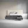 County - 3-sits soffa med divan höger - Grå