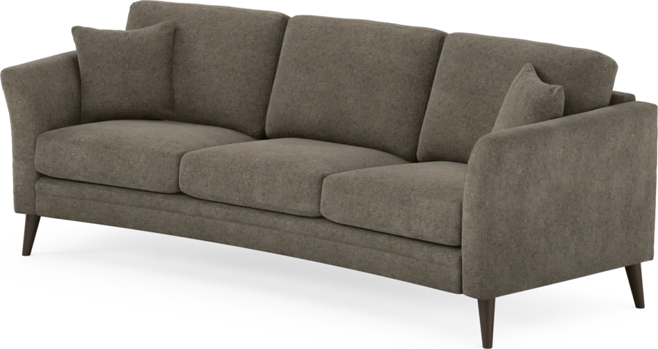 Eden - 3-sits soffa svängd - Brun