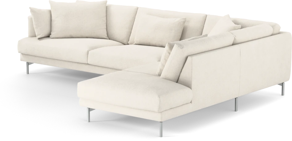 Harper - 3-sits soffa med divan höger - Vit