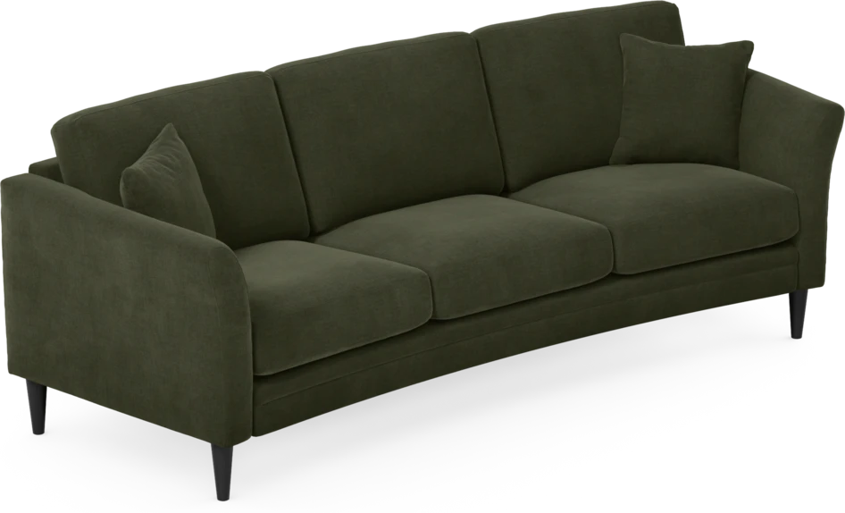 Eden - 3-sits soffa svängd - Grön