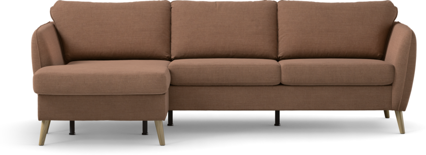 County - 3-sits soffa med flyttbar schäslong - Orange