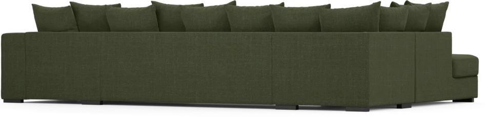 Town - 3-sits soffa med divan vänster och schäslong höger - Grön