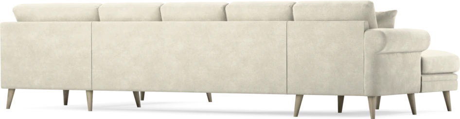 Eden - 3-sits soffa med schäslong vänster och divan höger - Vit