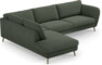Madison - 3-sits soffa med divan vänster - Grön