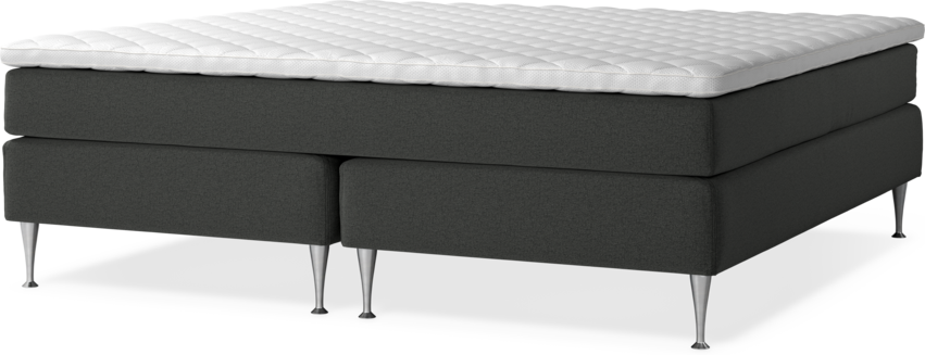 Delux Sense - Kontinentalsäng, dubbelsäng med bäddmadrass - Grå