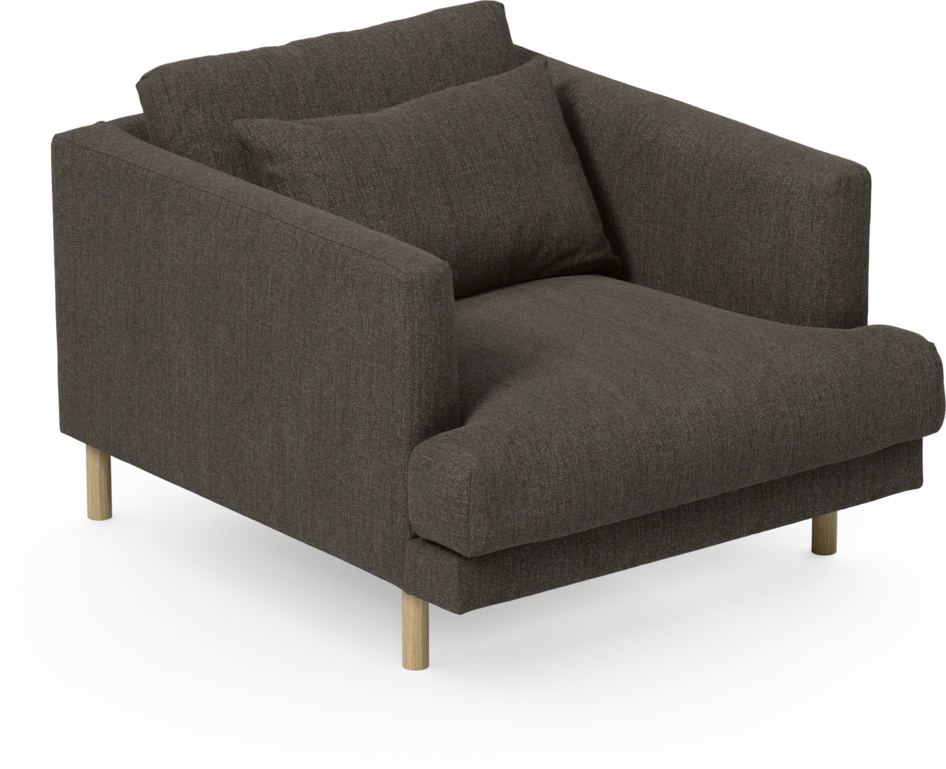 Harper - Fåtölj, 75 cm - Brun