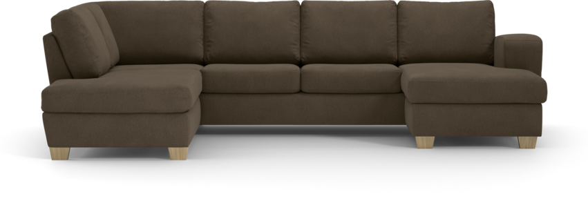 Friday - 3-sits soffa med divan vänster och schäslong höger - Brun