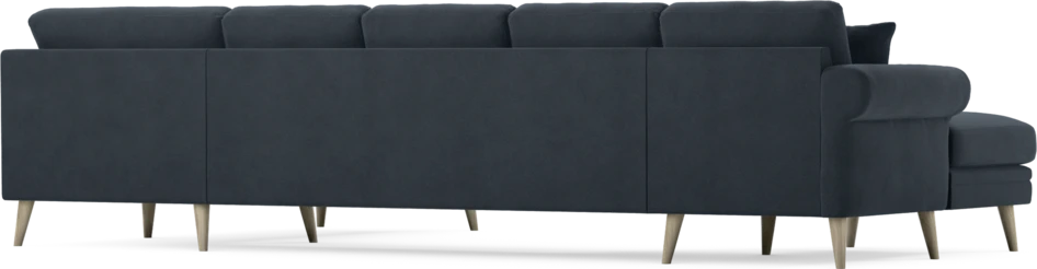 Eden - 3-sits soffa med schäslong vänster och divan höger - Blå