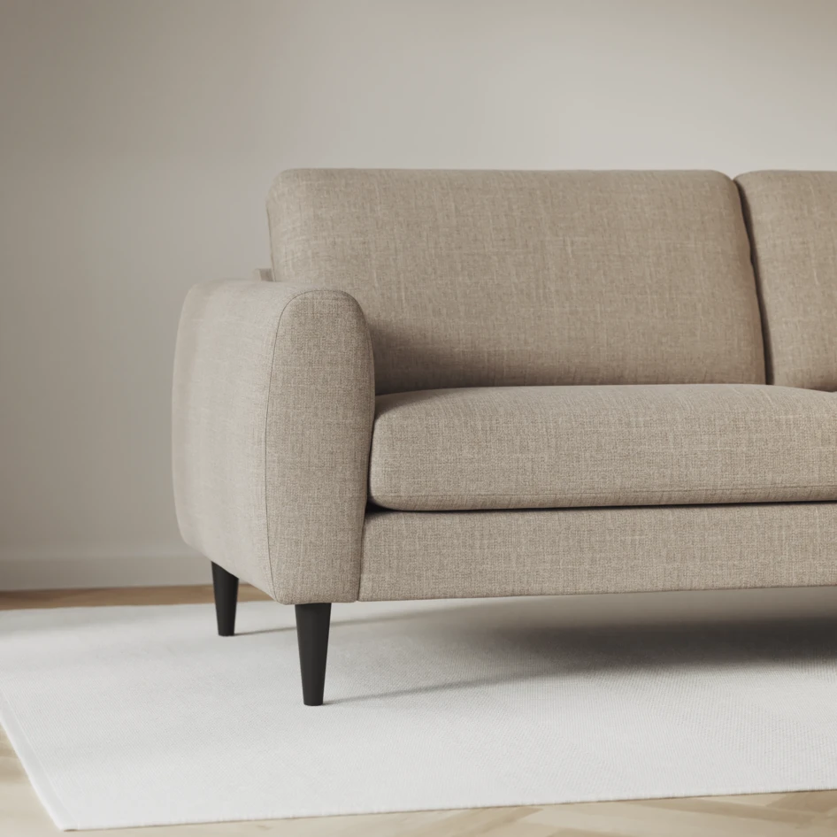 Bridge - 3-sits soffa med schäslong vänster och divan höger - Beige