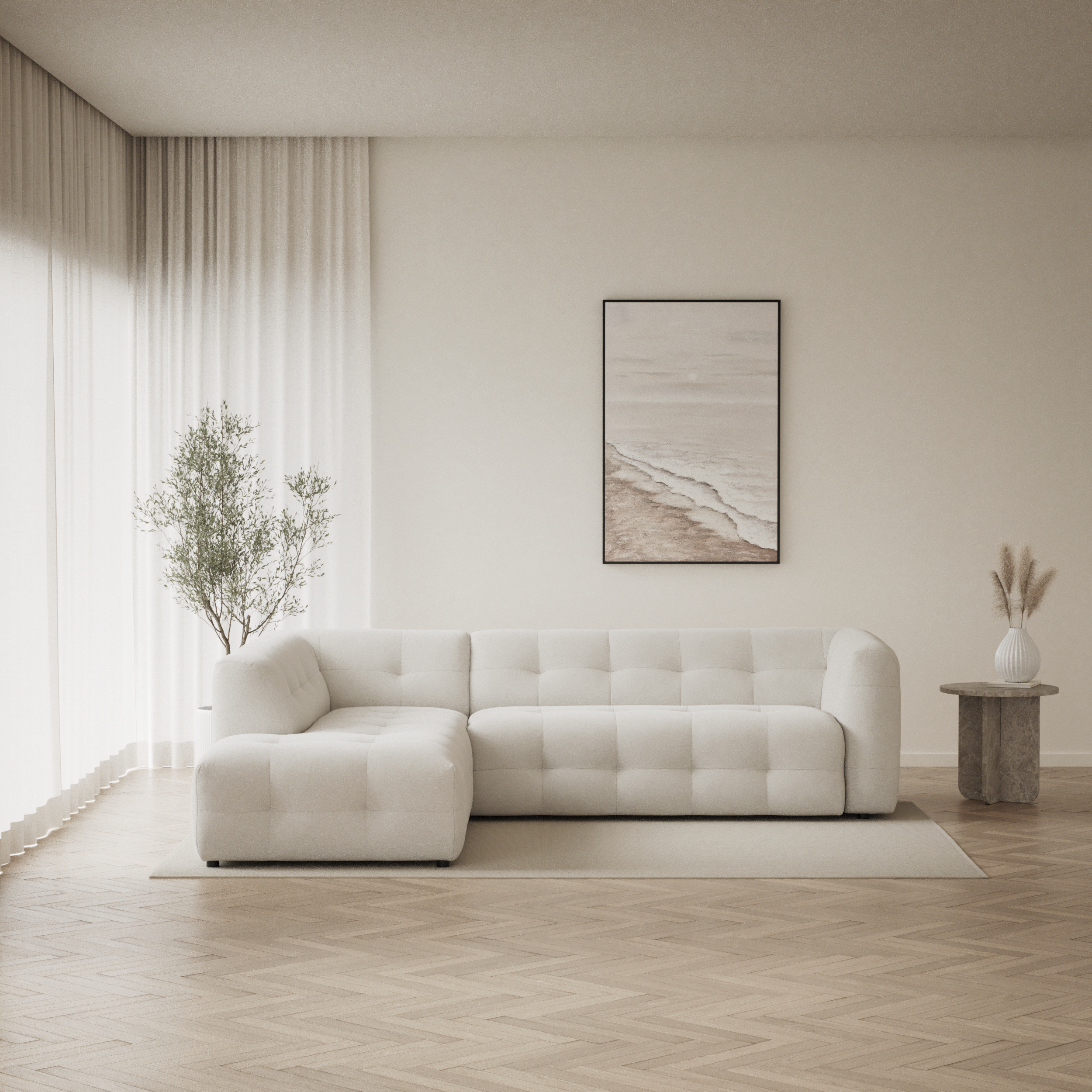 Bella, 3-sits soffa med divan vänster