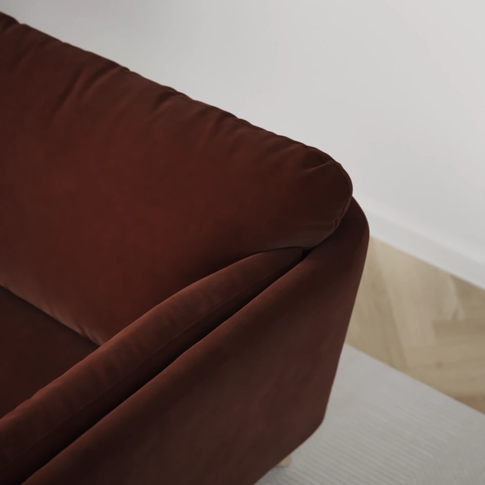 Madison Lux - Hörnsoffa 2+3-sits, hörn 1 - Orange