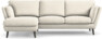 Madison Lux - 2-sits soffa med schäslong vänster - Vit