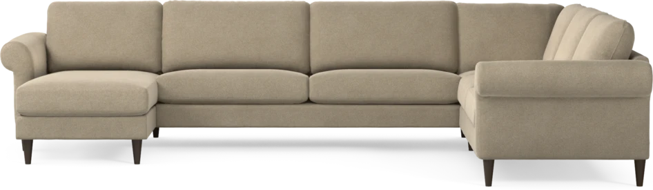 Bridge - Hörnsoffa, 3+2-sits med schäslong vänster - Beige