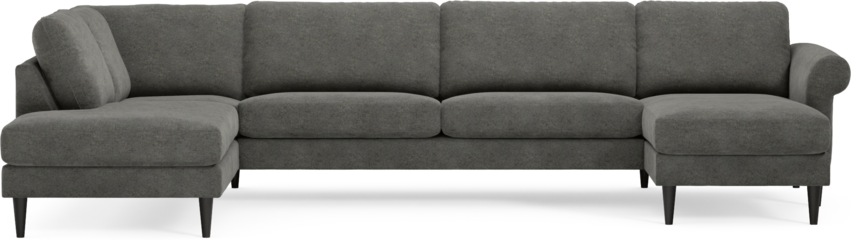 Bridge - 3-sits soffa med divan vänster och schäslong höger - Grå