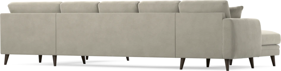 Eden - 3-sits soffa med schäslong vänster och divan höger - Brun