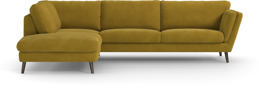 Madison - 3-sits soffa med divan vänster - Gul
