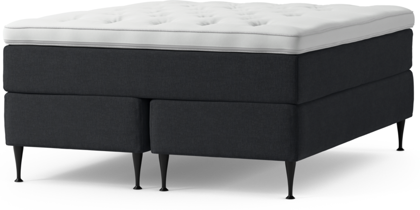 Delux Exclusive - Kontinentalsäng, dubbelsäng med bäddmadrass och sängben