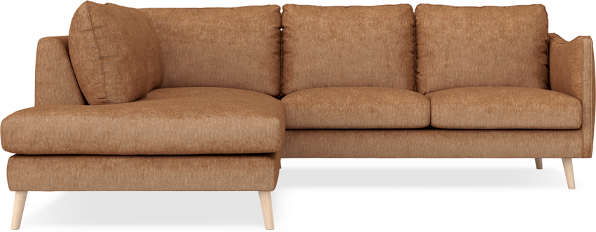 Madison - 2-sits soffa med divan vänster - Orange