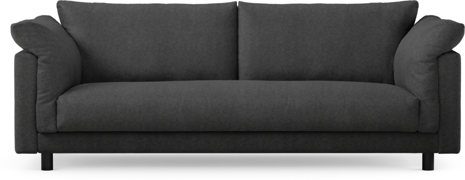 Cherrie - 3-sits soffa, hel dyna, fast klädsel - Svart