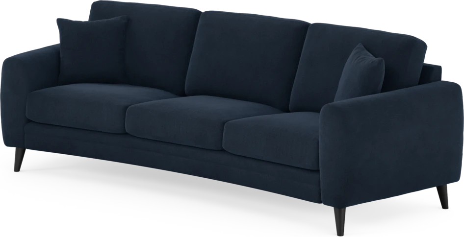 Eden - 3-sits soffa svängd - Blå