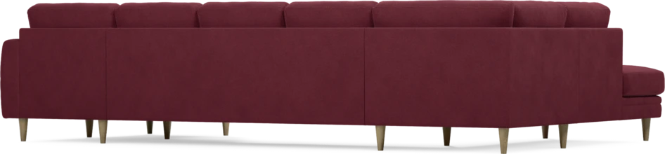 Eden - 3-sits soffa med divan vänster och schäslong höger - Röd