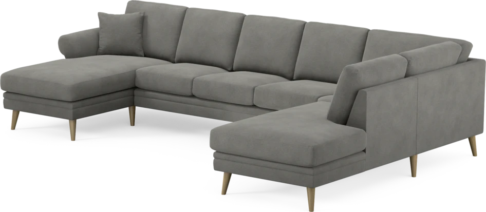 Eden - 3-sits soffa med schäslong vänster och divan höger - Grå