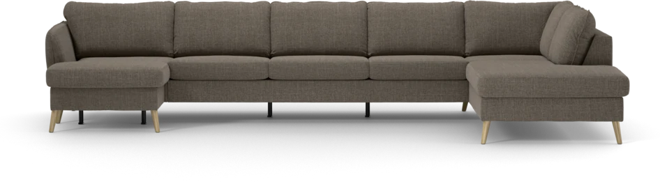 County - 4-sits soffa med schäslong vänster och divan höger - Brun