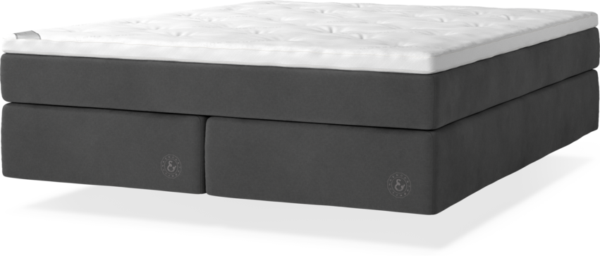 Cape Farewell - Kontinentalsäng, dubbelsäng med svävande utseende - Grå