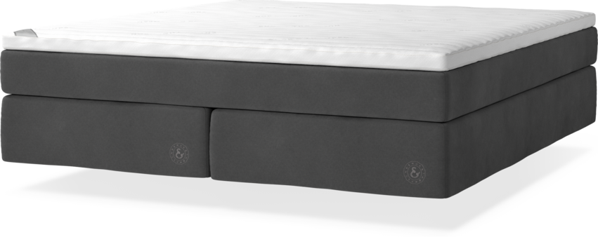 Cape Farewell - Kontinentalsäng, dubbelsäng med svävande utseende - Grå