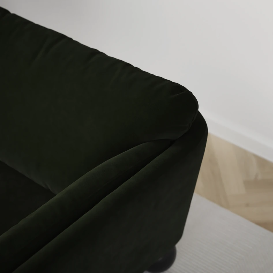 Madison Lux - Hörnsoffa 2+3-sits, hörn 1 - Grön
