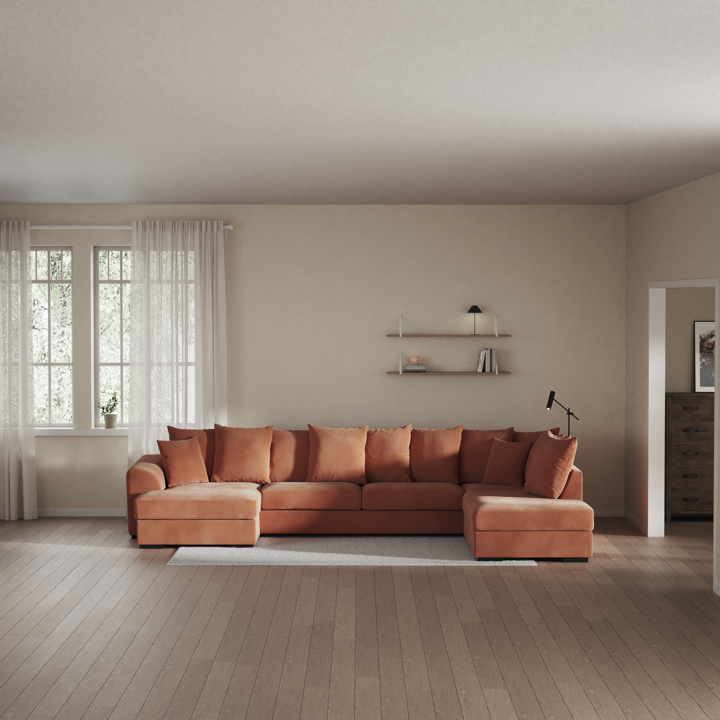 Town - 3-sits soffa med divan höger och schäslong vänster - inspiration