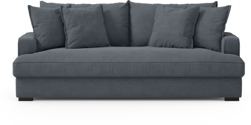 Mila - 3-sits soffa, hel dyna - Blå