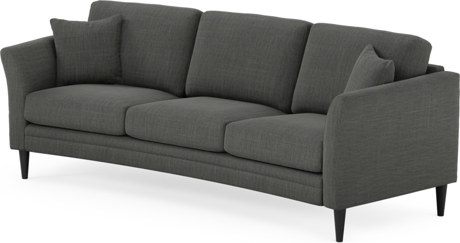 Eden - 3-sits soffa svängd - Grå
