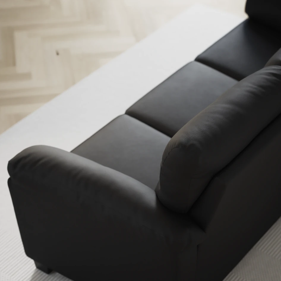 Tage - 3-sits soffa - Svart